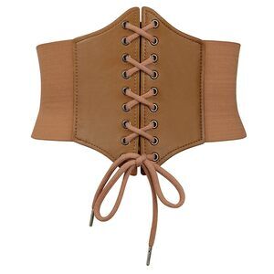 Womens Pirate Renaissance Corset Belt Accessoriess Lace-up Waist Belt For🤘